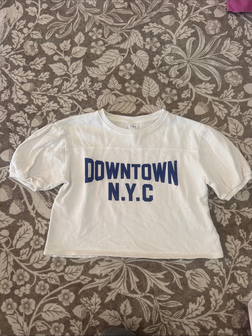 Zara White Crew Neck Tee